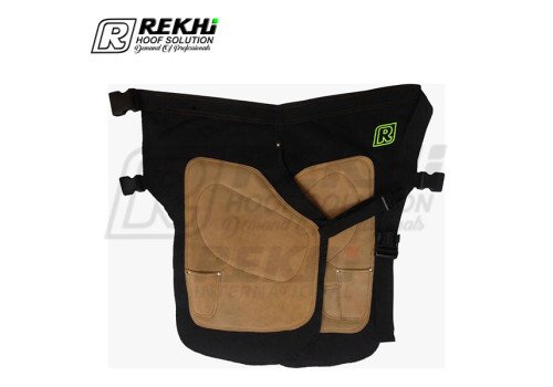 Farrier Chaps / Apron 73 CM GENUINE Leather and Canvas ( With Breathable Air Mesh Lining )