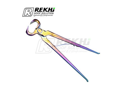 Farrier Race Nippers / Trimmers Bow Spring 12''-14" Titanium Multi Color Plasma Coated- Pre-Loaded Spring 