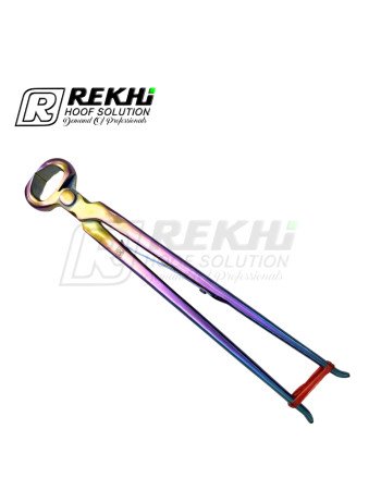 Farrier Race Nippers / Trimmers Bow Spring 12''-14" Titanium Multi Color Plasma Coated- Pre-Loaded Spring 