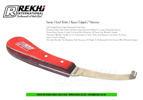 Farrier Hoof Knife ( Narrow Left ) Razor Edge