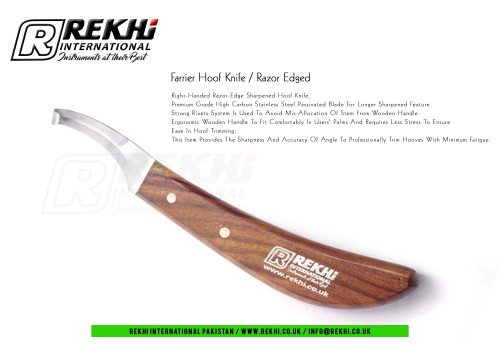 Farrier Hoof Knife ( Double Ended Right ) Razor Edge