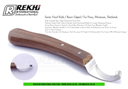 Farrier Hoof Knife ( Special Size For Pony, Miniature, Shetlands ) Razor Edge