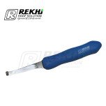 Cow and Cattle Hoof Knife EXPERT-GRIP-2K Right-short Narrow Blade of High Alloyed Carbon Stainless steel /Plastic Blue Handle