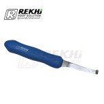 Cow and Cattle Hoof Knife EXPERT-GRIP-2K Left-short Narrow Blade of High Alloyed Carbon Stainless steel /Plastic Blue Handle